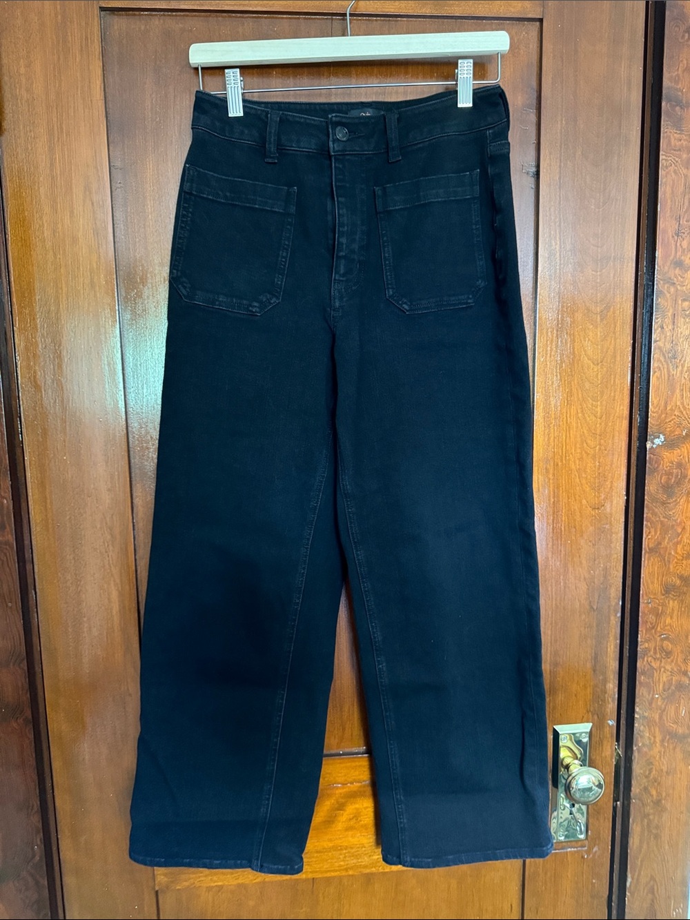 Quince Black Wide-Leg Jeans